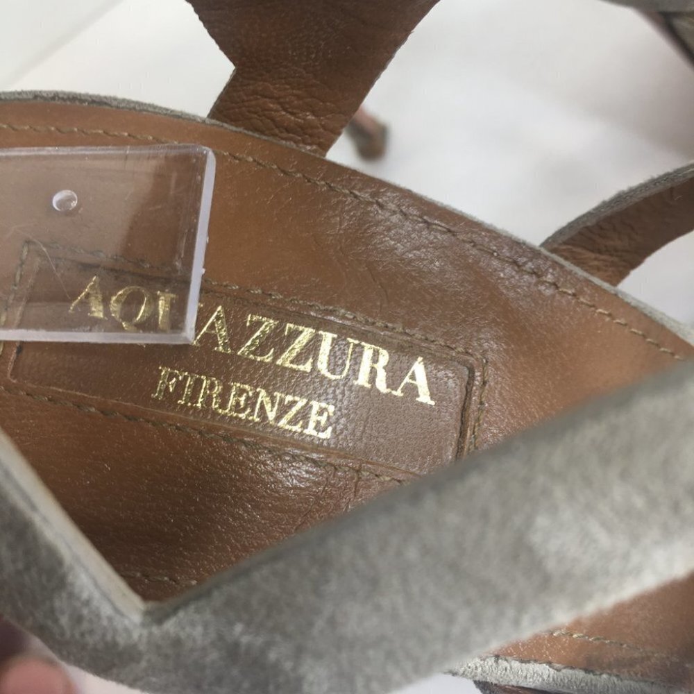 Aquazzura Suede Lace-Up Pumps Size 38 - Picture 6 of 10